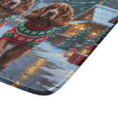 Cocker Spaniel Dogs Christmas Snow Holiday Snijplank (Hoek)