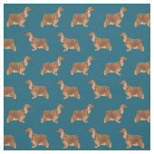 Cocker Spaniel donkerblauw patroon Stof (Swatch)