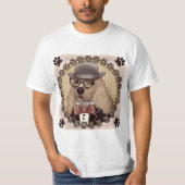 Cocker Spaniel draagt bril T-shirt (Voorkant)