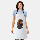 Cocker Spaniel dragen Shades - Flower Splash Schort (Gedragen)
