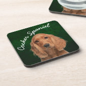 Cocker Spaniel drankenachtbaan Bier Onderzetter (Linkerzijde)