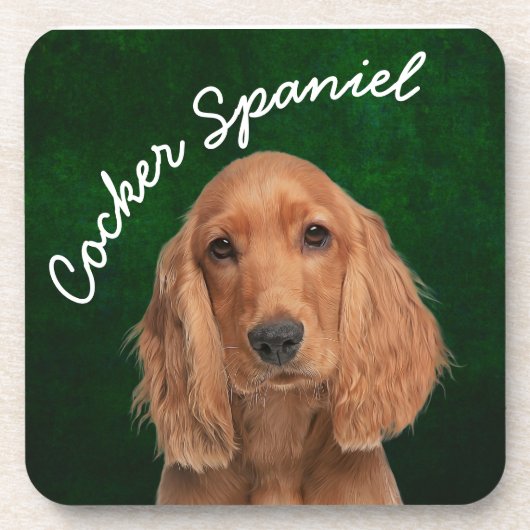 Cocker Spaniel drankenachtbaan Bier Onderzetter (Voorkant)