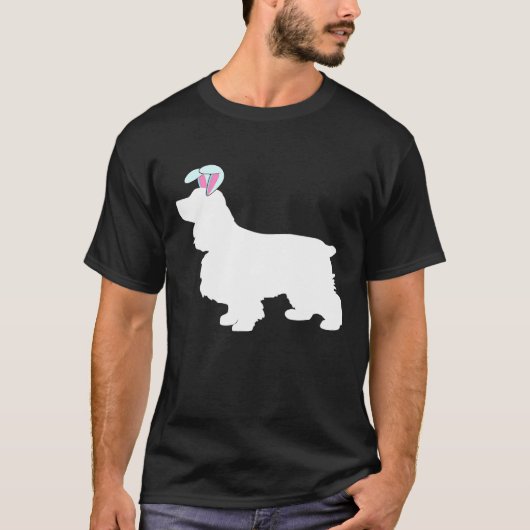 Cocker Spaniel Easter Bunny Ear Hunting Boys T-shirt (Voorkant)