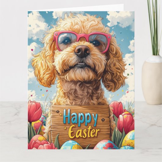 Cocker Spaniel Easter Eggs Kaart (Voorkant)
