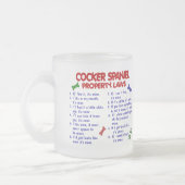 COCKER SPANIEL Eigendomwetten 2 Matglas Koffiemok (Links)