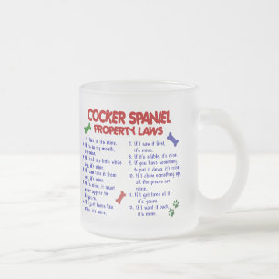 COCKER SPANIEL Eigendomwetten 2 Matglas Koffiemok