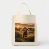 Cocker Spaniel Elegant Grocery Canvas tas (Voorkant)