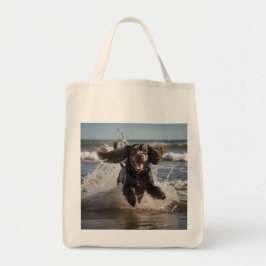 Cocker Spaniel Elegant Grocery Canvas tas
