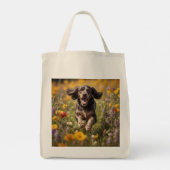 Cocker Spaniel Elegant Grocery Canvas tas (Achterkant)