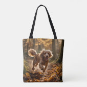 Cocker Spaniel Elegante Canvas tas (Achterkant)