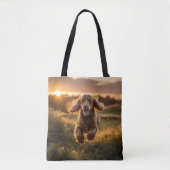 Cocker Spaniel Elegante Canvas tas (Voorkant)