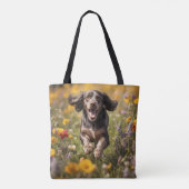 Cocker Spaniel Elegante Schoudertas Tote Bag (Achterkant)