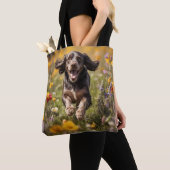 Cocker Spaniel Elegante Schoudertas Tote Bag (Dichtbij)