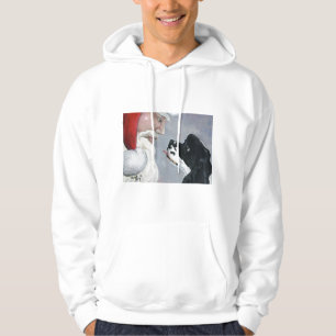 Cocker Spaniel en Santa Dog Art-kersthoodie Hoodie