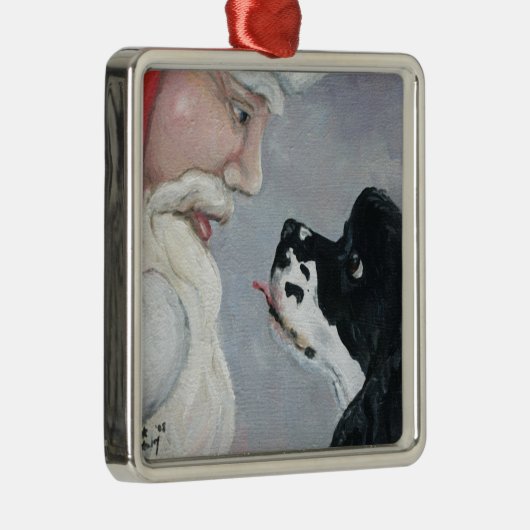 Cocker Spaniel en Santa Dog Art Ornament (Rechts)