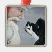 Cocker Spaniel en Santa Dog Art Ornament (Voorkant)