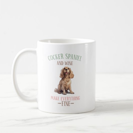 Cocker Spaniel en Wijn Koffiemok (Links)