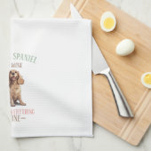 Cocker Spaniel en Wijn Theedoek (Quarter Fold)