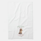 Cocker Spaniel en Wijn Theedoek (Verticaal)