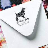 Cocker Spaniel Family Return-adres Rubberstempel