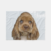 Cocker spaniel fleece deken (Voorkant (Horizontaal))
