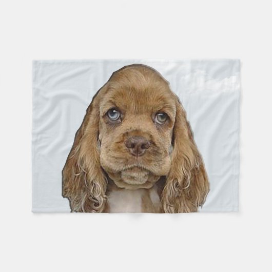 Cocker spaniel fleece deken (Voorkant (Horizontaal))