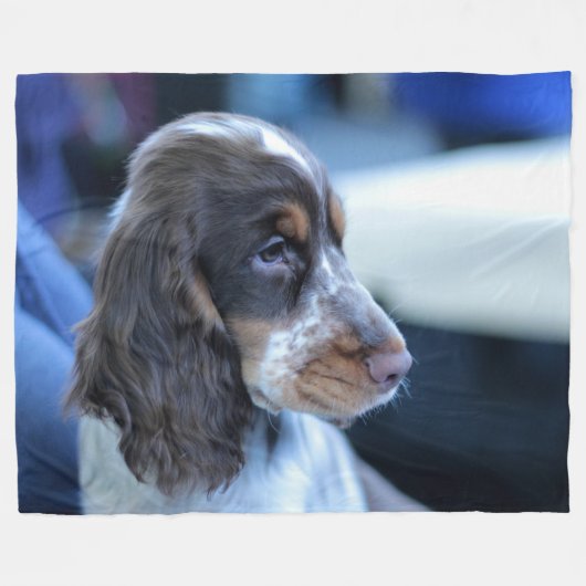 COCKER SPANIEL FLEECE DEKEN (Voorkant (Horizontaal))