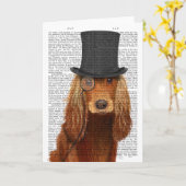 Cocker Spaniel, Formal Hound en Pet Kaart (Gele Bloem)