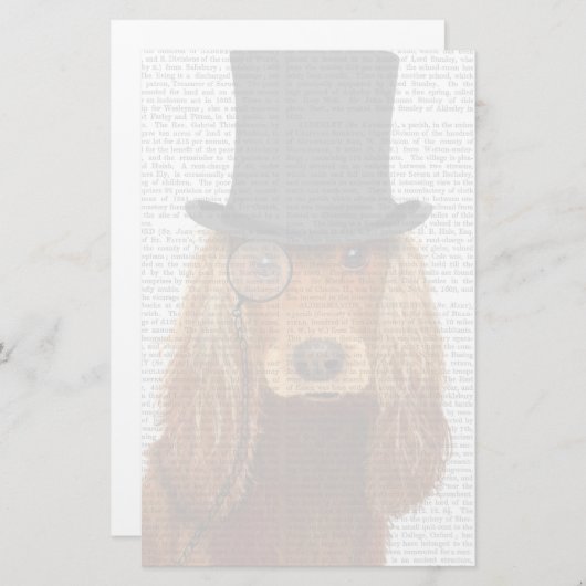 Cocker Spaniel, Formele hond en Pet Briefpapier (Voorkant / Achterkant)