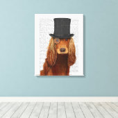 Cocker Spaniel, Formele hond en Pet Canvas Afdruk (Insitu (Houten vloer))