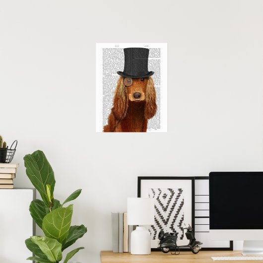 Cocker Spaniel, Formele hond en Pet Poster (Thuiskantoor)