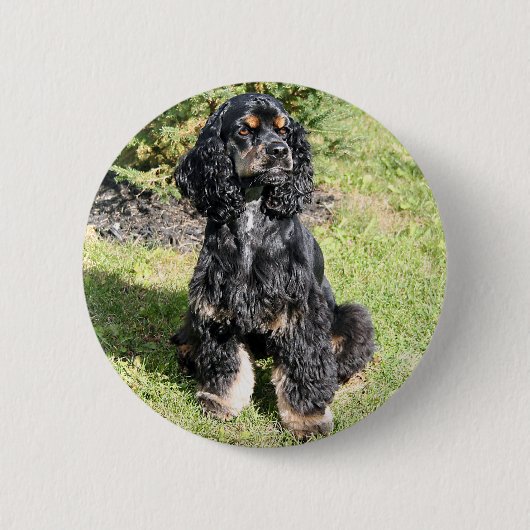Cocker Spaniel Foto Ronde Button 5,7 Cm (Voorkant)