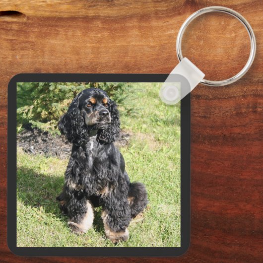 Cocker Spaniel Foto Sleutelhanger (Achterkant)