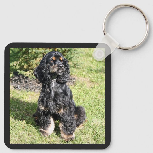 Cocker Spaniel Foto Sleutelhanger (Achterkant)