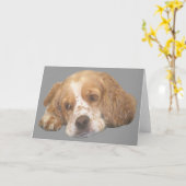 Cocker Spaniel Freckles-Wenskaart Kaart (Gele Bloem)