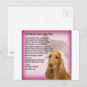Cocker Spaniel - Friend Poem Briefkaart (Voorkant / Achterkant)