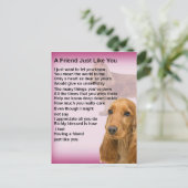 Cocker Spaniel - Friend Poem Briefkaart (Staand voorkant)