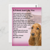 Cocker Spaniel - Friend Poem Briefkaart (Voorkant / Achterkant)