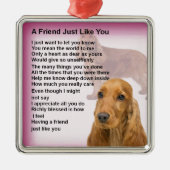 Cocker Spaniel - Friend Poem Metalen Ornament (Voorkant)