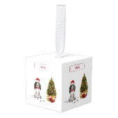 Cocker Spaniel Funny Kersthond met boom Decoratie (Voorkant hoekig)