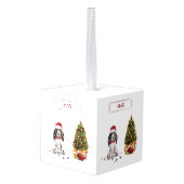 Cocker Spaniel Funny Kersthond met boom Decoratie (Achter hoekig)