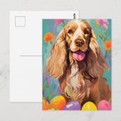 Cocker Spaniel Gelukkig Pasen Briefkaart (Voorkant / Achterkant)