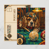 Cocker Spaniel, Geometrisch Mozaïek Briefkaart (Voorkant / Achterkant)