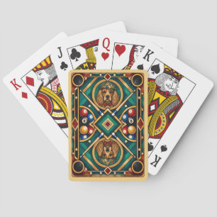 Cocker Spaniel, Geometrisch Mozaïek Pokerkaarten