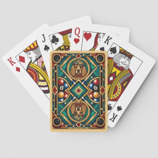 Cocker Spaniel, Geometrisch Mozaïek Pokerkaarten (Achterkant)