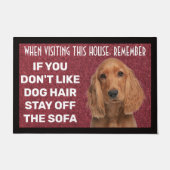 Cocker Spaniel gepersonaliseerd hormoon Deurmat (Voorkant)