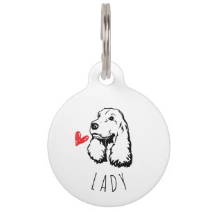 Cocker Spaniel Gepersonaliseerd ID-Label Huisdierpenning