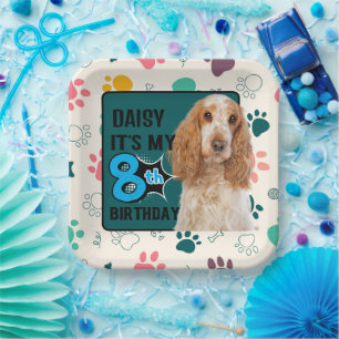 Cocker Spaniel - Gepersonaliseerde 8e verjaardag Papieren Bordje