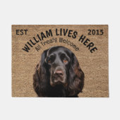 Cocker Spaniel gepersonaliseerde huisdier Deurmat (Voorkant)