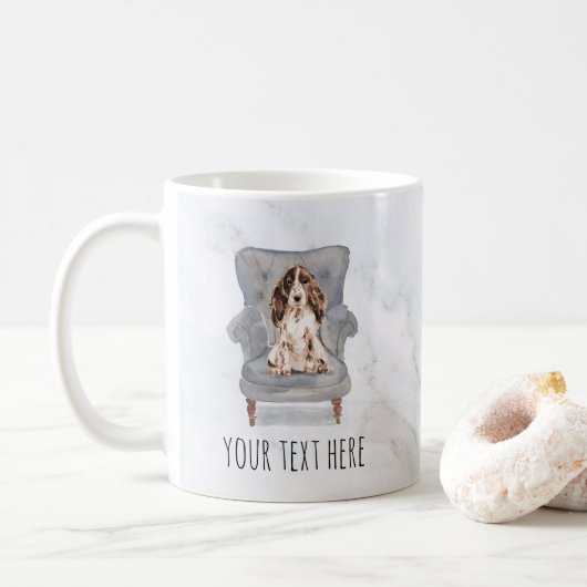 Cocker Spaniel - Gepersonaliseerde microfoon Koffiemok (Met donut)